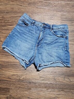 Sofia Jeans Chi Shorty Frayed Hem, High Waisted Denim Shorts, womens size 8
